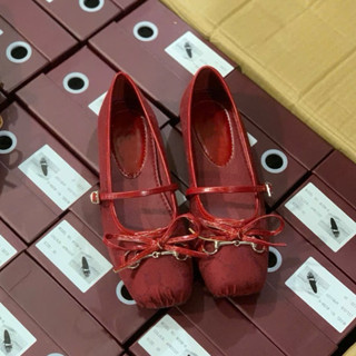  Giày búp bê bệt nơ mũi vuông quai ngang QCCC L1 fullbox hộp đỏ 