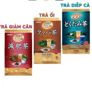  Trà Giảm Cân Lá Ổi  Diếp cá  Genpi Orihiro 60 gói x 3g Thanh Lọc Cơ Thể 