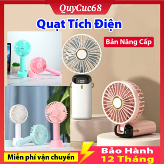 Quạt Cầm tay, Quạt tích điện mini có đế 3 tốc độ gió N9 có sạc đi kèm dây sạc bảo hành 12 tháng hàng đẹp