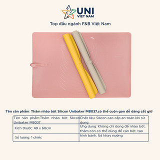Thảm nhào bột Silicon Unibaker MB037,có thể cuộn gọn dễ dàng cất giữ