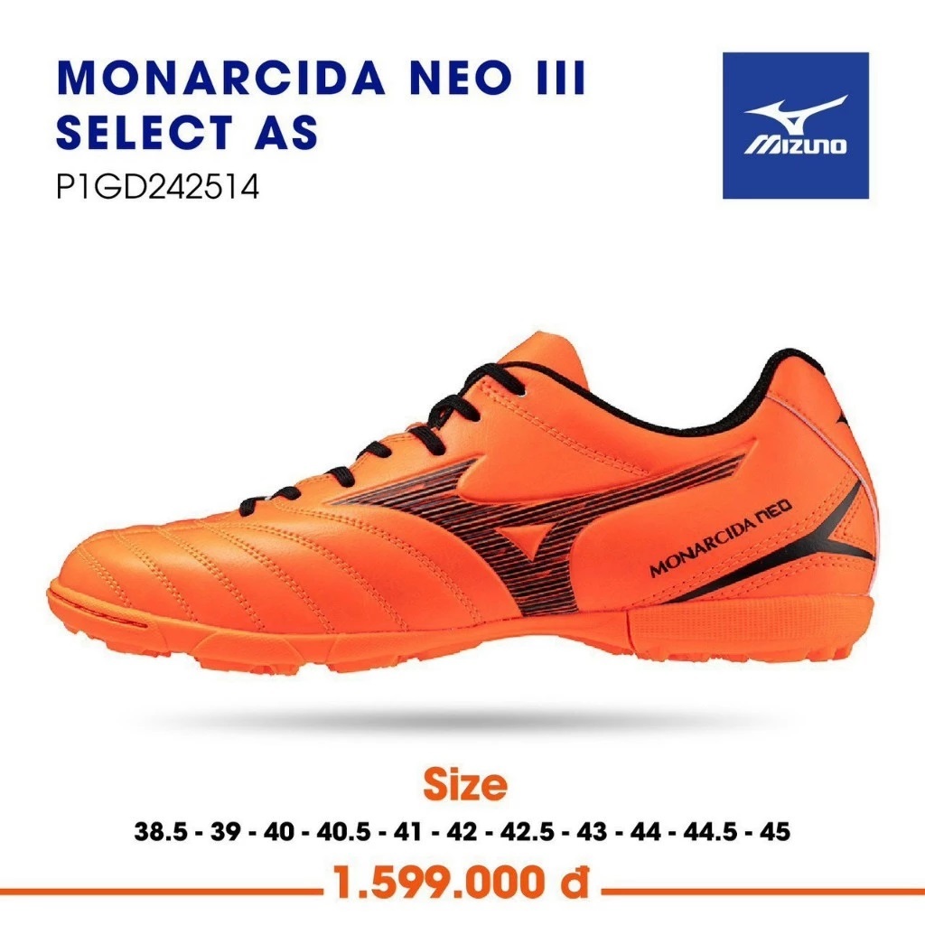 [CHÍNH HÃNG] Giày Mizuno Monarcida Neo 3 Select As