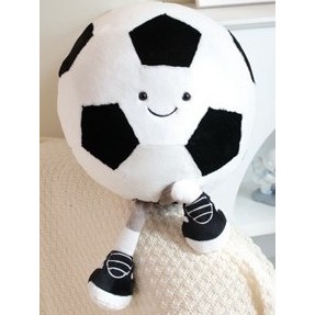 🧸Vui Nhộn Gấu bông hình quả bóng đá size 35cm Bóng Rổ Gấu Bông Thể Thao bia mềm mịn dễ thương.