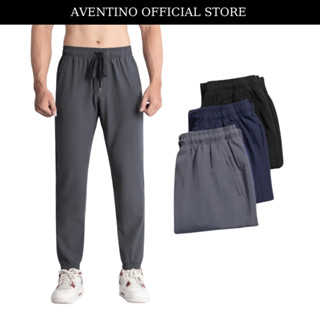 Quần Jogger Nam Thể Thao Chất Vải Gió Co Giãn Cao Cấp, Cạp Chun, Bo Ống, Vận Động Thoải Mái Aventino D7