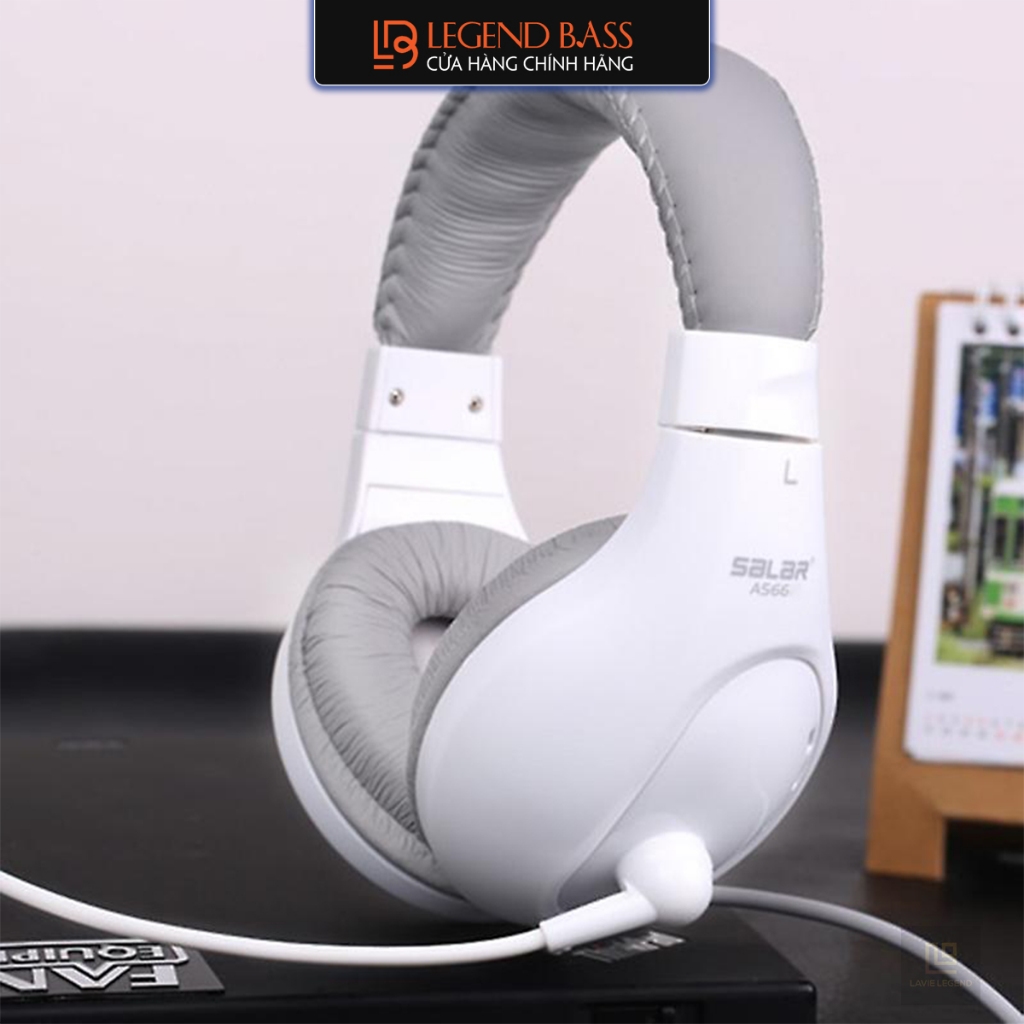 Tai Nghe Máy Tính Chính Hãng SALAR A566 Jack Cắm 3.5 Âm Thanh HiFi Tai Nghe Gaming Có Mic Học Online Cho Bé | BigBuy360 - bigbuy360.vn