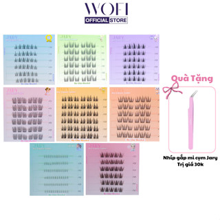  Lông Mi Cụm Keo Sẵn Jary Pro Cluster Lashes Hộp Nhựa 6 Hàng 