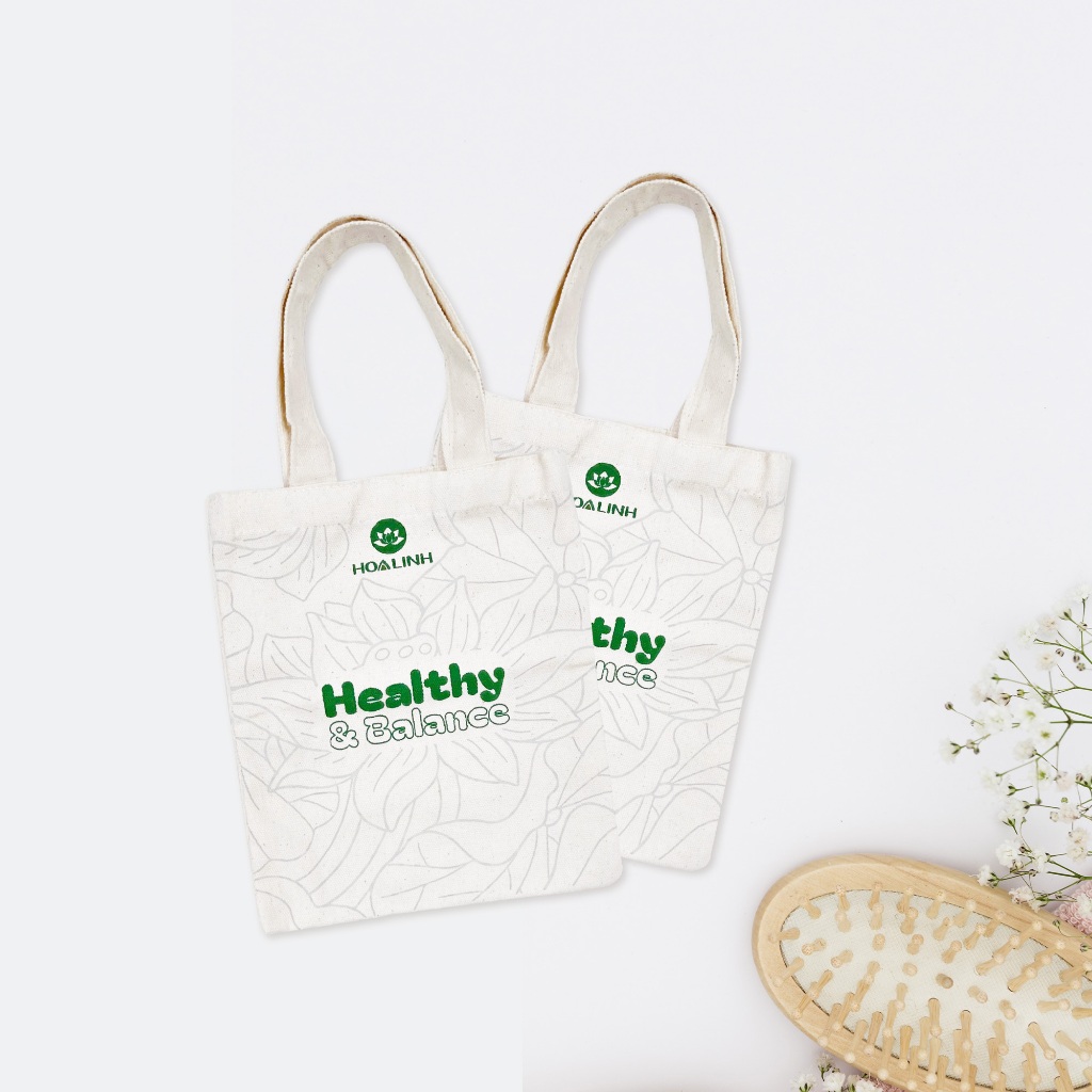 {Hàng tặng không bán} Túi Canvas Hoa Linh