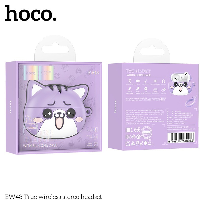 Tai Nghe Bluetooth Hoco EW48 Kèm Ốp Chống Trầy, Đệm Tai Êm, Mic Đàm Thoại, Nghe Nhạc 4H | BigBuy360 - bigbuy360.vn