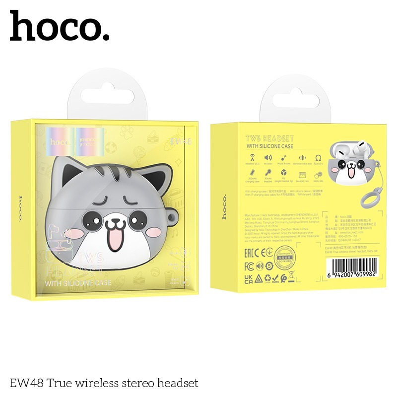 Tai Nghe Bluetooth Hoco EW48 Kèm Ốp Chống Trầy, Đệm Tai Êm, Mic Đàm Thoại, Nghe Nhạc 4H | BigBuy360 - bigbuy360.vn