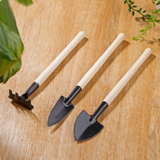 Bộ 3 dụng cụ làm vườn mini sắt gỗ U06 Dụng cụ làm vườn mini tiện dụng HGDU06