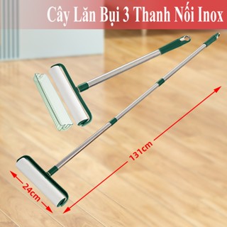 24cm*Dài131 Cây Lăn Bụi 3 Thanh Dài Inox, Làm Sạch Quần Áo,lăn Giường,Safa -Màn Rèm Siêu Tiện Dụng 