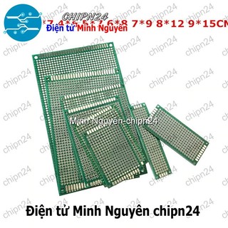 Testboard 2 mặt thủy tinh (Board đồng đục lỗ PCB, Testboard cắm hàn 5x7cm/7x9cm/9x15cm/12x18cm) - [Chọn Loại]