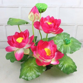 Cành Hoa Sen Gỉa Trang Trí Cao Cấp - Hoa Sen Lụa.