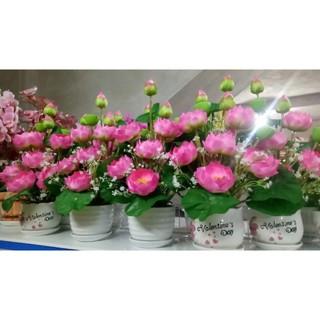 Cành Hoa Sen Gỉa Trang Trí Cao Cấp - Hoa Sen Lụa.