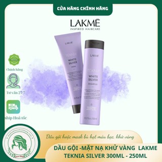 DẦU GỘI XẢ LAKME ULTRA WHITE SILVER BÙ MÀU VÀ KHỬ VÀNG TÓC TẨY, NHUỘM BẠC, XÁM 300ml -250ml - 1000ml