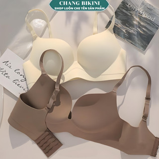 Áo Đúc Su Non Không Gọng Nâng Ngực Bản Lưng To Ôm Mỡ Lưng Thoải Mái Thiết Kế Mút Đệm 2.5 Bra Nhung Mềm Mịn Nữ