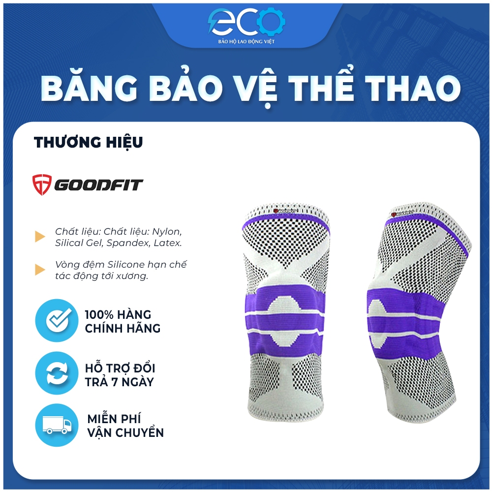 Băng bảo vệ đầu gối, bó gối thể thao silicon GoodFit GF513K chính hãng giá tốt