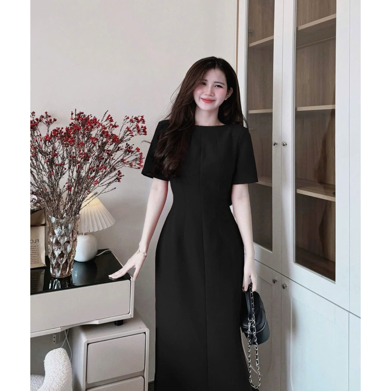 [𝐌ở 𝐛𝐚́𝐧] Đầm thiết kế Shi Shang dáng bút chì đính hoa hồng sau lưng, váy bigsize dáng dài 2 lớp thanh lịch, sang chảnh | BigBuy360 - bigbuy360.vn