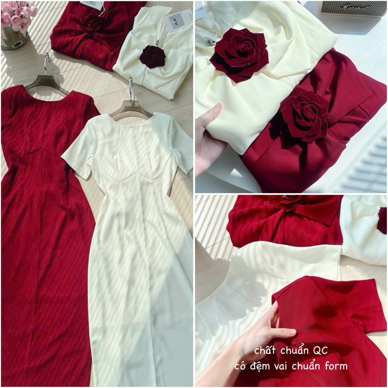 [𝐌ở 𝐛𝐚́𝐧] Đầm thiết kế Shi Shang dáng bút chì đính hoa hồng sau lưng, váy bigsize dáng dài 2 lớp thanh lịch, sang chảnh | BigBuy360 - bigbuy360.vn