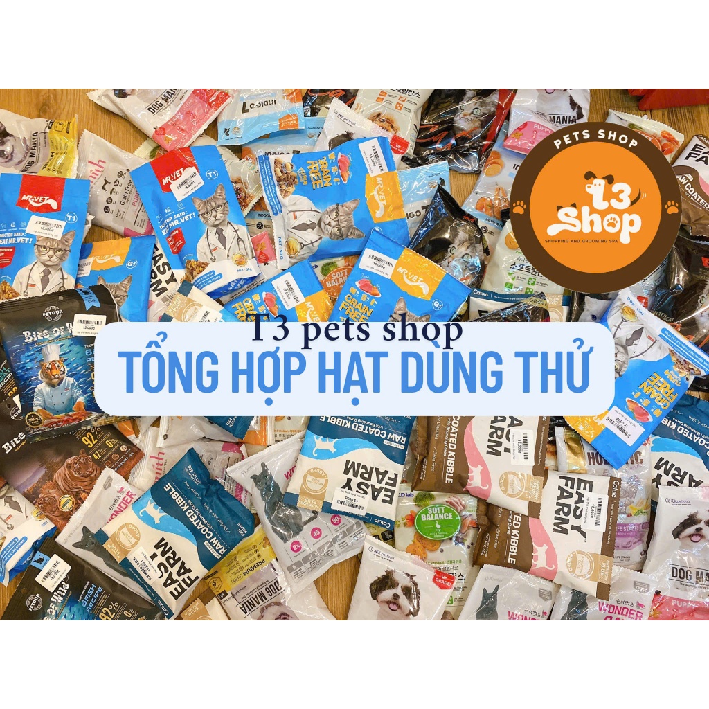 thức ăn hạt dùng thử (sample) dành cho chó mèo - T3 PETS SHOP