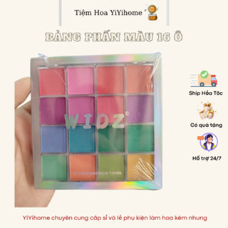 BẢNG MÀU MẮT 16 Ô TRANG TRÍ HOA GIẢ , TÔ HOA KẼM NHUNG DIY HANDMADE YIYIHOME