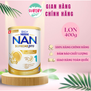 Sữa bột nestlé nan supremepro 1 400g với đạm thủy phân 1 phần, 5hmo & lợi khuẩn