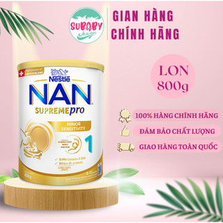 Sữa bột nestlé nan supremepro 1 800g với đạm thủy phân 1 phần, 5hmo & lợi khuẩn