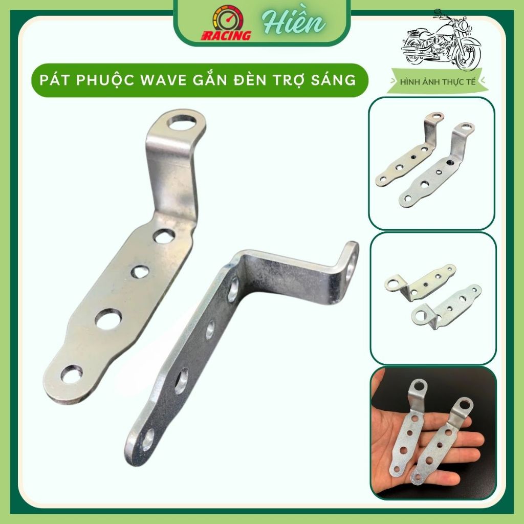 Pát Phuộc Xe Wave Gắn Đèn Trợ Sáng Bi Cầu Mini