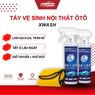 Chai xịt vệ sinh nội thất ô tô,  công nghệ Nhật Bản Xwash 500ml, 200ml làm sạch sofa, ghế da và khử mùi nội thất xe hơi