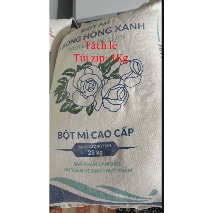 bột mì 3 bông hồng xanh tách lẻ