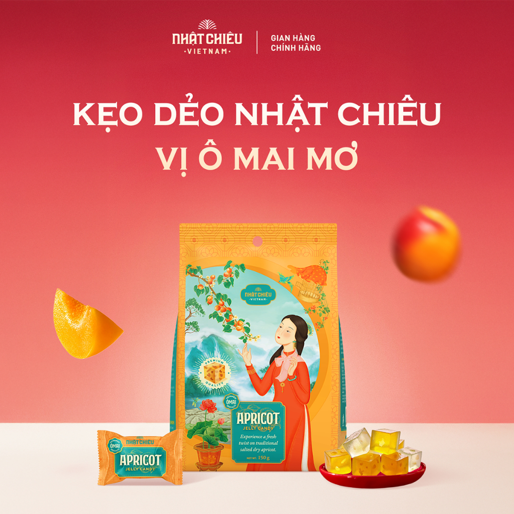 Kẹo Dẻo Nhật Chiêu Vị Ô Mai Mơ - Dẻo mềm hấp dẫn, chua ngọt hài hòa, 150g/gói, Eikodo Việt Nam