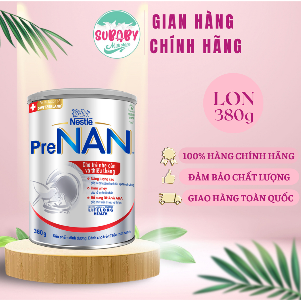 [MẪU MỚI] Sữa Bột Nestle Pre Nan Lon 380g