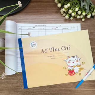 Sổ thu chi A4 (20x30cm) 50 tờ/quyển giấy dày, bìa màu đep mắt