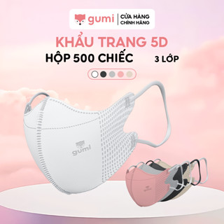 [500 CHIÊC] Khẩu trang 5D Gumi kháng khuẩn 5D Mask kháng bụi mịn, kháng giọt bắn