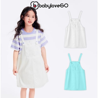 Váy bé gái BabyloveGO đầm yếm thời trang chất kaki mềm nhẹ cho bé từ 10-45kg