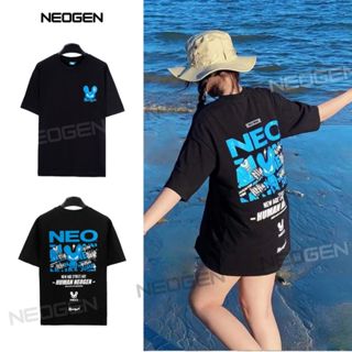 Áo Thun Lạnh Nam Nữ Neogen NT02 áo phông cotton 100% hình in nổi form rộng, cổ tròn unisex