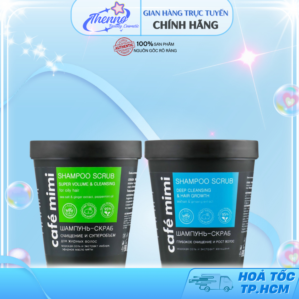 Dầu Gội Tẩy Tế Bào Chết Da Đầu Cafe Mimi Nga 330g