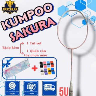 Vợt Cầu Lông Kumpoo Sakura 4U 5U  - hồng  ( Tặng Kèm Túi + Cuốn cán Vợt )