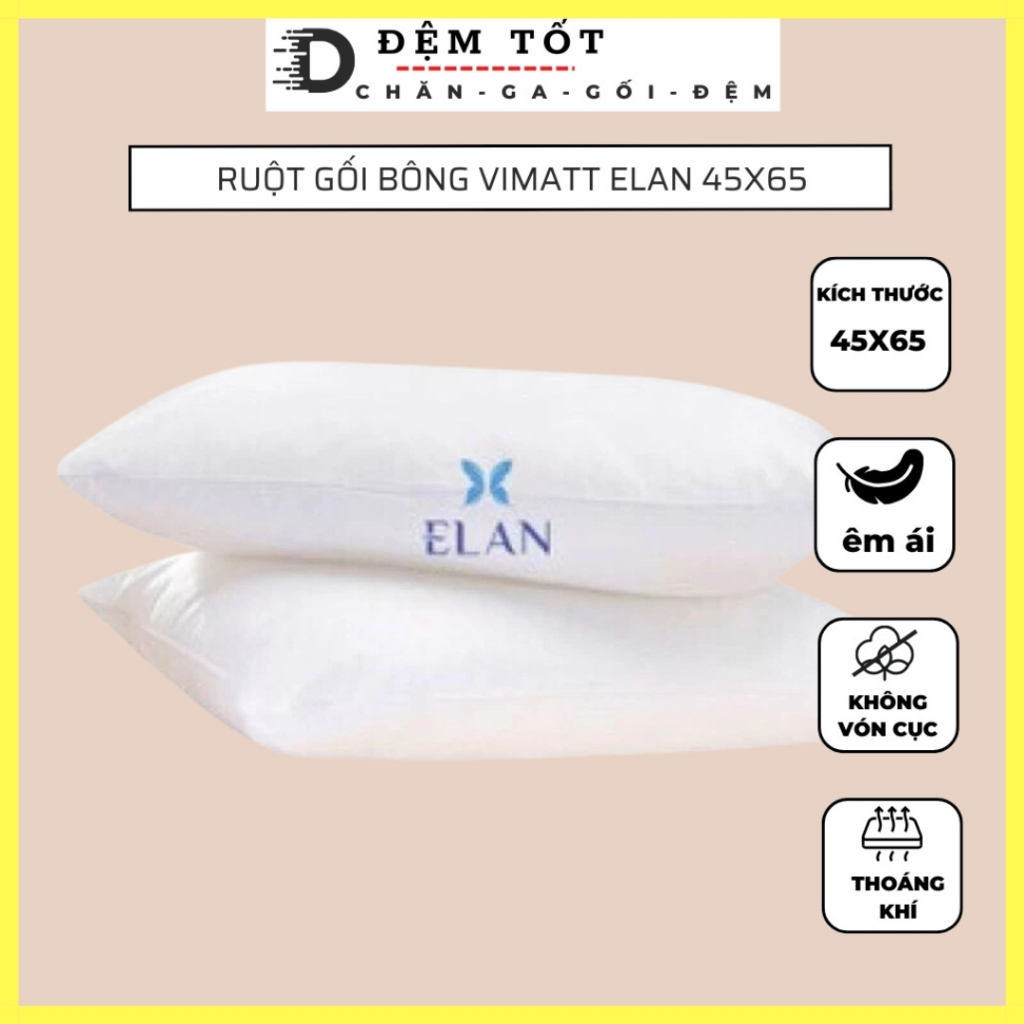 Ruột gối đầu elan vimatt 45x65