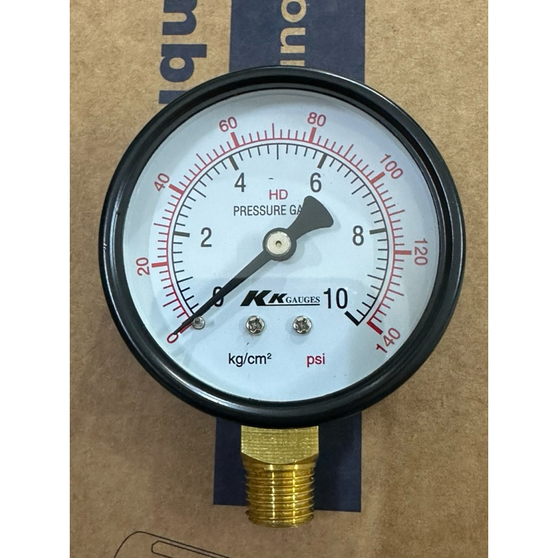 Đồng hồ đo áp suất hơi mặt 63mm 10kg,15kg,20kg-Đồng hồ áp suất KK chân đứng