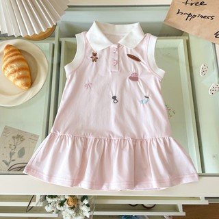 Váy polo hè bé gái 10-25kg chất liệu cotton mềm thoáng