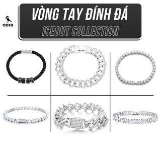  Vòng tay ODIN đính đá CZ | Tennis Cuban Vòng da-Phong cách Street wear-Thép Titan 316L-Tặng kèm quà-Bảo hành 12 tháng 