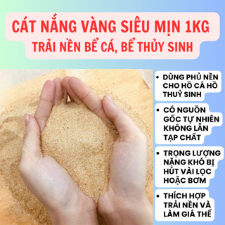  Cát nắng vàng trải nền bể cá bể thủy sinh 1kg 