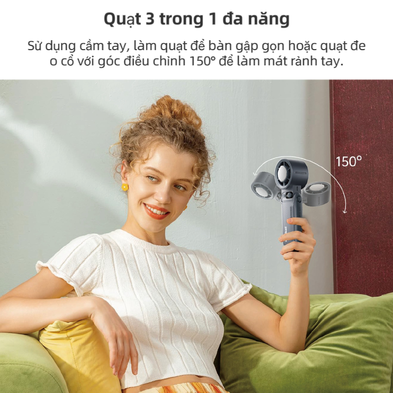 Tiankeplus TF30 Ultra Cầm Tay Siêu Bền Pin, Chức Năng Lạnh, Gió Mạnh, Gấp Gọn Tiện Lợi, Bảo Hành 6 Tháng Quạt Điều Hòa | BigBuy360 - bigbuy360.vn