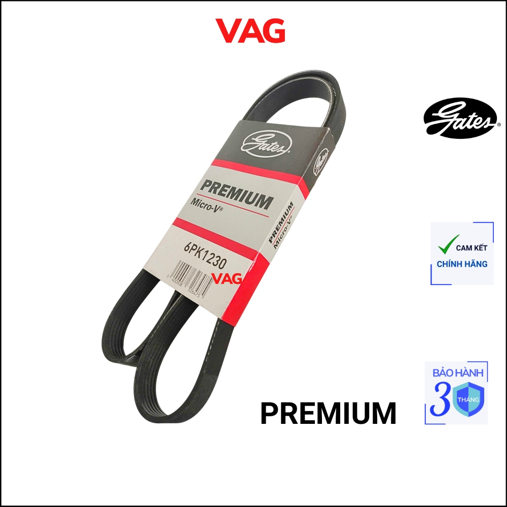 Dây curoa Mitsubishi Attrage, Mirage  1.2L 07.2013 - 2022 bản cao cấp Premium | Chính Hãng GATES USA