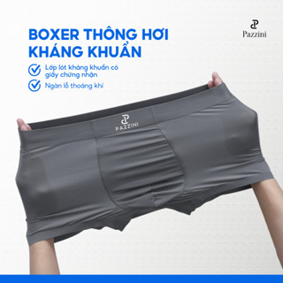 Combo 5 quần lót nam boxer PAZZINI kháng khuẩn, thông hơi,chất thun lạnh dệt lưới cao cấp,quần sịp nam co giãn tốt BX013