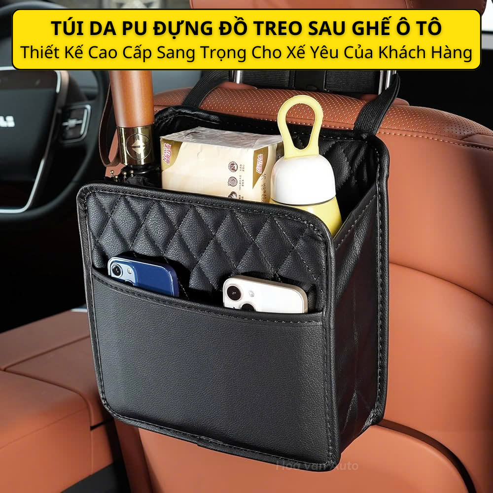 Túi Da Đựng Đồ Sau Ghế Chất Liệu Da PU Cao Cấp