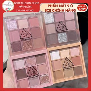 Bảng Phấn Mắt 9 Ô 3CE Multi Eye Color Palette Overtake Shot Again Delight Full Beach Muse - Bebeau
