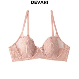 Áo ngực nữ có gọng nâng ngực tạo khe sexy Áo lót nữ phối ren sang trọng gợi cảm quyến rũ DEVARI A823