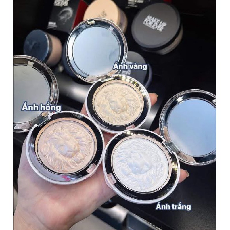 Phấn Bắt Sáng Highlight sư tử Lion nhũ Mịn Đủ 3 màu Trắng Hồng Vàng [Chính Hãng]