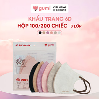  Combo 200 Khẩu trang 6D Promask kháng khuẩn  kháng bụi mịn kháng giọt bắn 